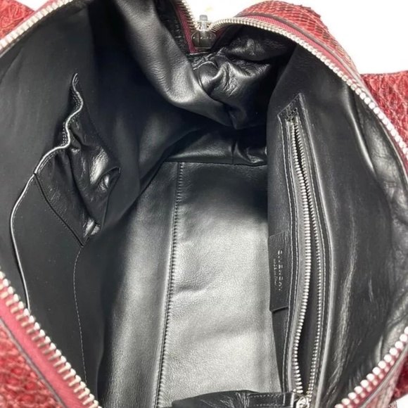 GIVENCHY BURGUNDY PYTHON NIGHTINGALE SATCHEL MEDIUM BAG RETAIL $5995 - Picture 8 of 10